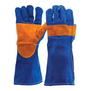 <b>Top</b> Factory Supply Keembro Best Price Cowhide Leather <b>Long</b> Heat Resistant Welding Safety Gloves Waterproof & Anti-Cut - Product Image 1