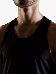 Venta al por mayor personalizado Negro hombres Fitness Singlets mejor diseño poliéster gimnasio camiseta sin mangas para correr precio barato - Product Image 2