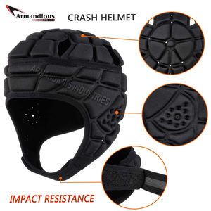 Custom Soft Shell EVA Goalie Head Guard acolchado Soccer Headgear y seguridad Rugby casco con patrón de cara - Product Image 2