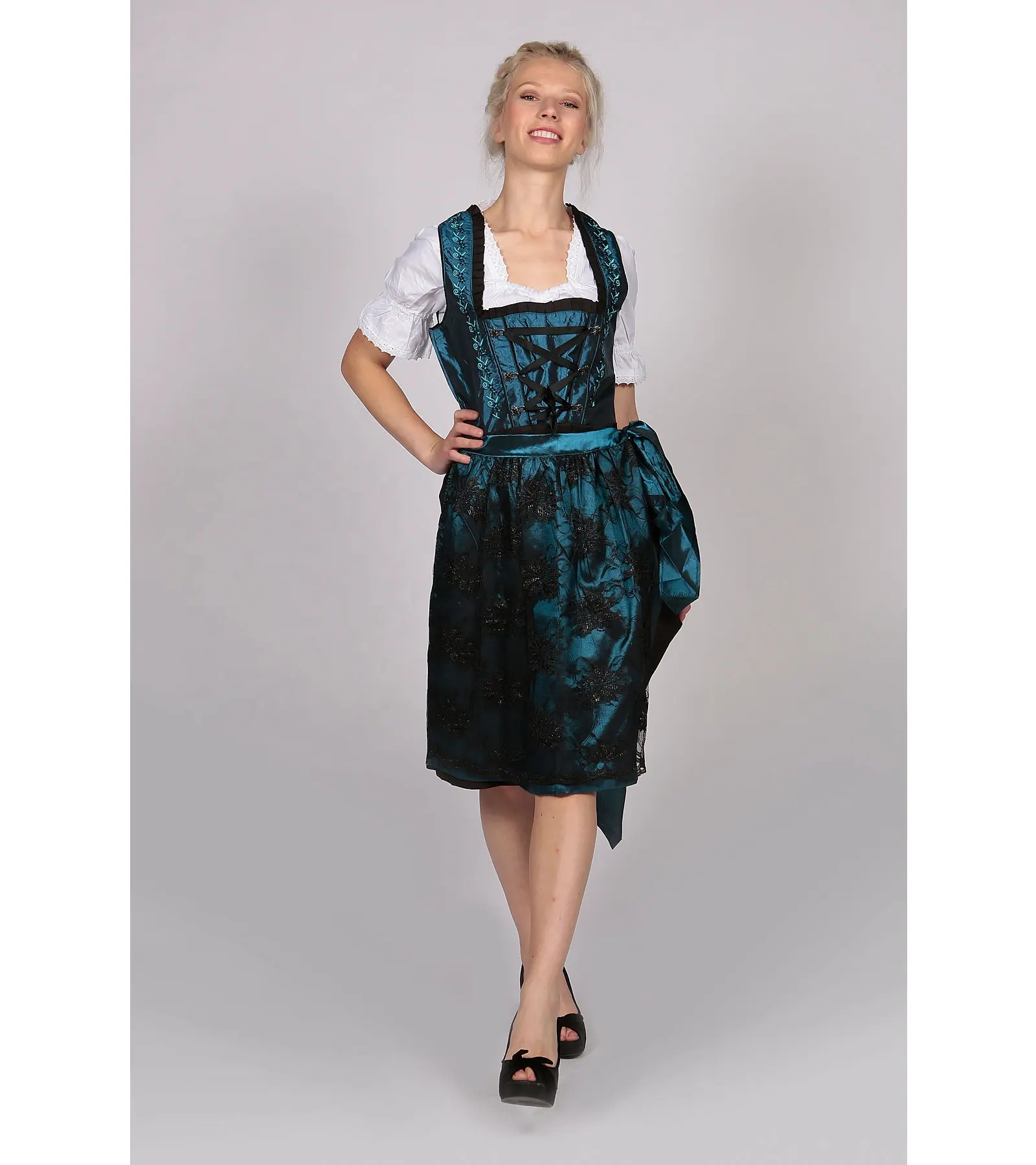 Son moda Mini Dirndl elbise pamuk ve ipek nakış Dirndl genç kızlar için/alman Dirndl elbise/özel Dirndl