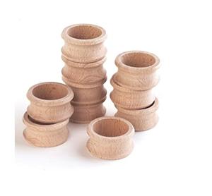 Anneaux de serviette en bois pour votre Table artisanat ensemble en bois avec anneaux de serviette décoratifs non polis à vendre - Product Image 1