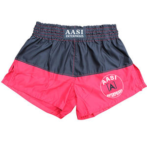 กางเกงมวยไทย MMA คิกบ็อกซิ่ง ชุดต่อสู้ศิลปะการต่อสู้ ผ้าซาติน ปักโลโก้ตามสั่ง - Product Image 2