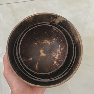 COCONUT SHELL BOWL MADE FROM <b>AGRICULTURAL</b> <b>WASTE</b> ECO FRIENDLY PRODUCTS NATURAL BOWL SALAD FRUIT BOWL - Product Image 1