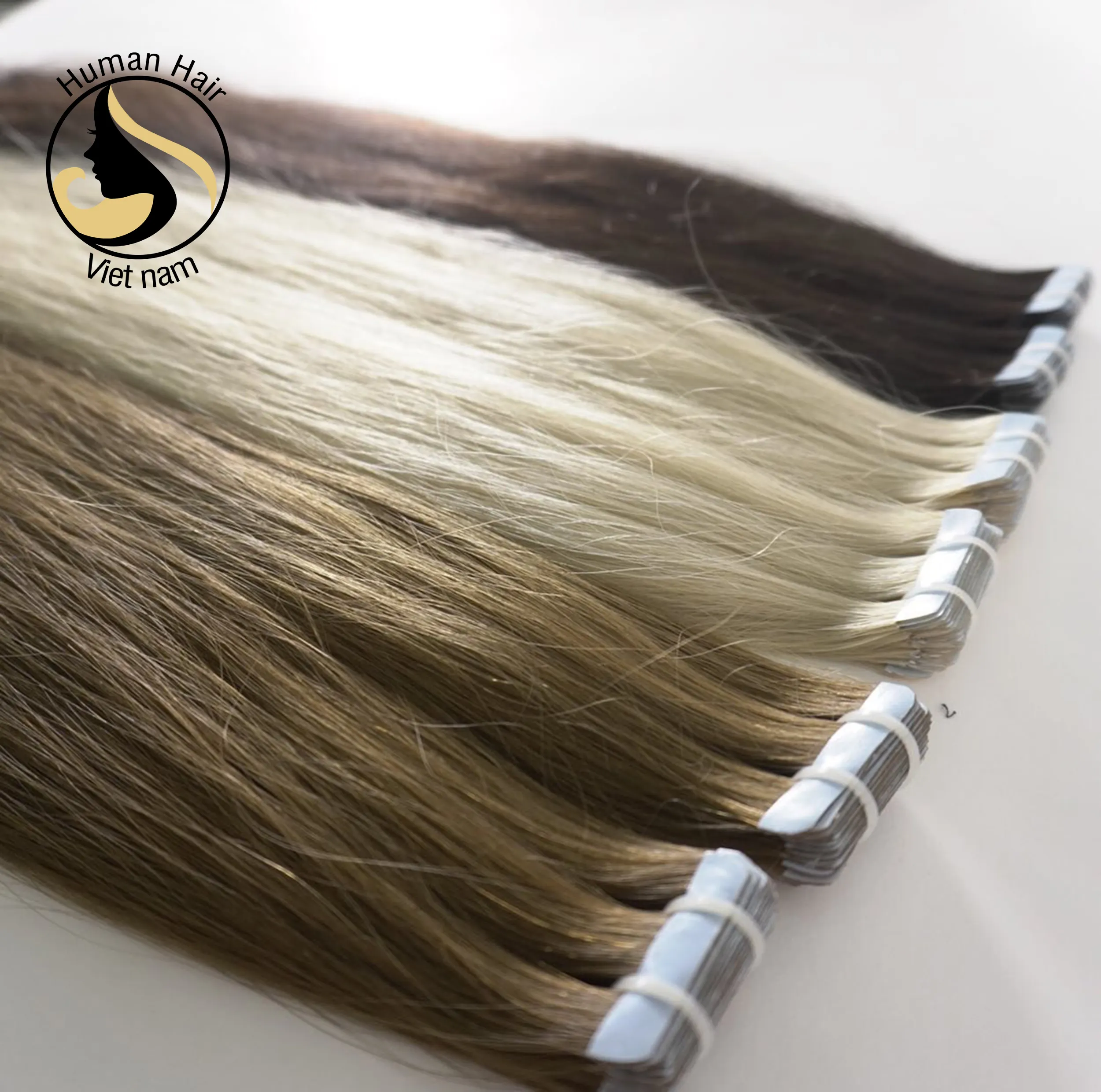 Cinta en extensiones de cabello humano, venta al por mayor, cabello humano Remy 4x1 cm, cinta de doble estiramiento, extensión de cabello