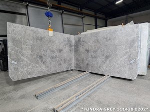 2025 Personnalisable 2cm D'épaisseur Poli Bookmatched Travertin Dalle Gris Marbre Carreaux Naturel Calcaire Appartements Hôtels - Product Image 3