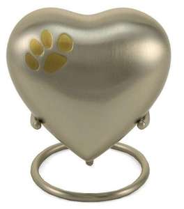 Urnes de crémation de conception en forme de coeur de haute qualité urnes décoratives pour animaux de compagnie fournitures funéraires couleur marron - Product Image 3