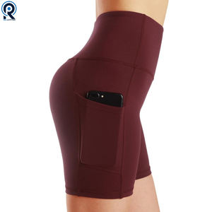 Pantalones cortos de gimnasio con logotipo de etiqueta privada, pantalones cortos informales de cintura alta al por mayor, pantalones cortos de talla grande personalizados para mujer - Product Image 3