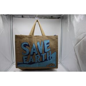 Meilleur sac de jute écologique imprimé personnalisé de qualité supérieure avec poignée en coton doux imperméable de l'Inde pour le shopping - Product Image 3