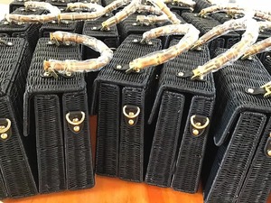 Poignée en bambou pour sac à main en rotin avec de nombreux motifs-Sac en bambou fait main pour femme - Product Image 4