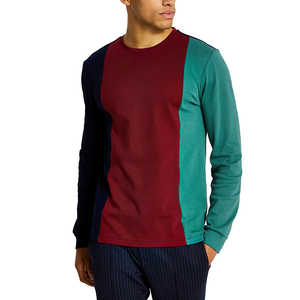 Vente en gros de t-shirts pour hommes t-shirts basiques unis et doux à manches longues de grande taille pour hommes - Product Image 1