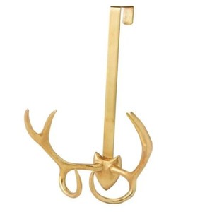 Aluminum Metal Unique Shape Gold Plated <b>Wreath</b> <b>Hanger</b> Fancy Style Handmade Christmas Decoration <b>Wreath</b> <b>Hanger</b> - Product Image 1