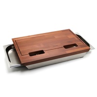 Tabla de Cortar de Madera de Mango Ecológica de Nuevo Estilo con Bandeja, Utensilios de Cocina para Cortar Frutas y Verduras, Directo del Fabricante