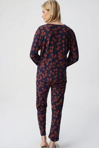 Peeli-pyjama manches longues en satin de soie pour femmes, vêtements de nuit élégants et sexy, violet clair, pour filles, nouvelle collection - Product Image 3