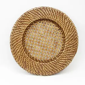 Vietnam Direct Supplier 100% Handmade Eco Friendly Rattan Charger Plates Tableware For Wedding Charger Plate With Reasonable Pri