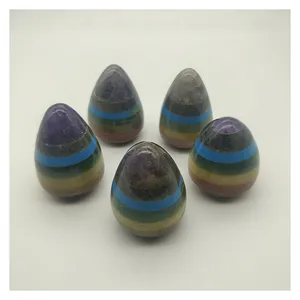 7 Chakra Yoni Egg Best Quality 7 chakra gemstone eggs Wholesale gemstone eggs in cheap price from exporter