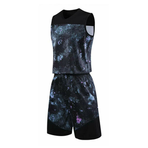 Ensemble d'uniformes de basketball à séchage rapide et antibactériens, en tissu respirant, avec impression personnalisée du logo et du nom, couleur sur mesure, grandes tailles - Product Image 2