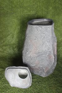 Lớn màu xám sợi thủy tinh vườn đá thực sự tìm kiếm nhân tạo rỗng không thấm nước tùy chỉnh hình dạng Đá Đồ trang trí cho - Product Image 6