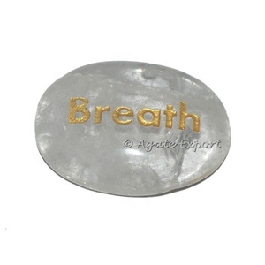 Cristal de cuarzo con palabras grabadas, piedra grabada personalizada - Product Image 1