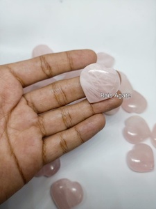 Best Quality <b>Rose</b> <b>Quartz</b> Gemstone 1 Inch Small <b>Heart</b> Natural Healing Reiki Stone Polished Puffy <b>Heart</b> Decorative Feng Shui Stone - Product Image 2