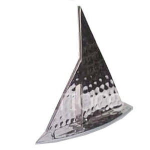 ATIQCO Sand Casted Aluminum Metal Ship Sculpture <b>Mirror</b> Polish Modern Design Stylish & <b>Smart</b> Tabletop Home Decor - Product Image 1