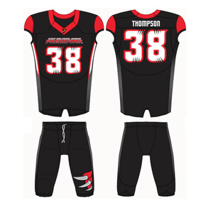 เสื้อฟุตบอลผ้าเจอร์ซีย์,เสื้อฟุตบอลโพลีเอสเตอร์สั้นเสื้อฟุตบอลเครื่องแบบแผ่นป้องกันเสื้อฟุตบอลเจอร์ซีย์อเมริกันแบบกำหนดเอง - Product Image 3