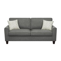 Canapé sectionnel deux places en tissu, moderne et rembourré, personnalisable, idéal pour petit espace, appartement, bureau, réception - Marque HOMA