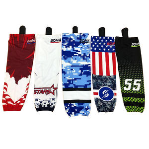 Chaussettes de hockey sur glace pour hommes de haute qualité, sublimation personnalisée, meilleure vente de vêtements de hockey sur glace directement du fabricant - Product Image 1
