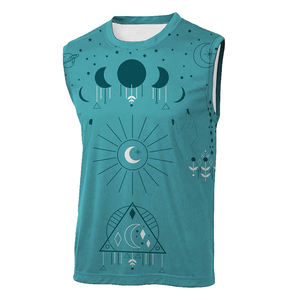 Venta al por mayor Venta caliente Sublimación Imprimir O-cuello Manga Menos Gimnasio Desgaste Hombres delgados Fitness Wear Camiseta - Product Image 1