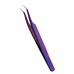 Plasma Blue Boot Volume Lash Tweezers <b>Light</b> Weight Non Slip Handle Eyelash Extension Tweezers Set Under Your Own Brand <b>Name</b> - Product Image 5