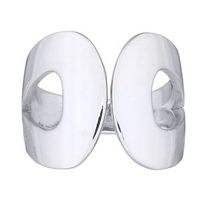 Anillo abierto de doble bucle de plata 925 - Product Image 2