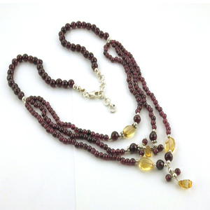 สร้อยคอพลอยเงินดีไซน์เนอร์สำหรับใส่ไปปาร์ตี้ - Product Image 2