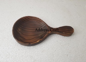 Customized Logo Acacia <b>Wood</b> Spoon Rest With Bark Border for Home Hotel Restaurant Kitchenware Office Party Used Kitchen Sets - Product Image 6