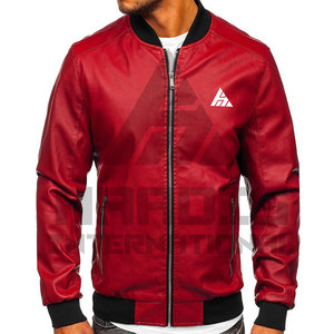Logotipo personalizado 100% poliéster satén bombardero béisbol chaqueta de invierno chaqueta de los hombres - Product Image 1