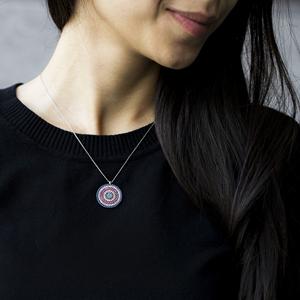 Forma redonda Ojo de mal turco venta al por mayor hecho a mano colgante de plata de ley 925 - Product Image 3