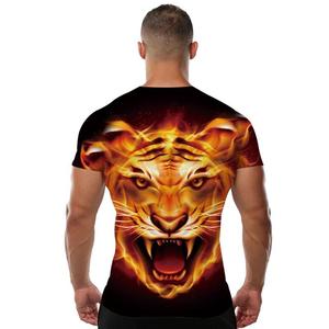 Nueva moda Cool Neon Touch Print hombres manga corta exportación orientada algodón personalizar camiseta/camiseta de Bangladesh - Product Image 5