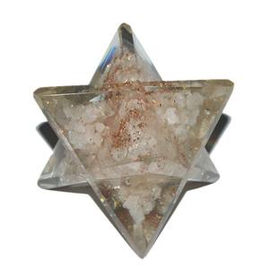 Orgonita Merkaba Star de cuarzo rosa para protección EMF - Product Image 1