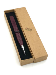 แหนบต่อขนตาแบบตรงเคลือบด้วยผงไวน์อุปกรณ์เสริมความงามติดโลโก้แบบกำหนดเองสไตล์ใหม่ - Product Image 2