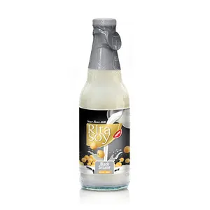 Best For Your Health High Quality 300ml Glass Bottle Sesame Soy Milk Smooth Balanced Taste Singapore Vietnam Instant Soy Bean