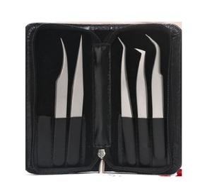 Juego de pinzas para desplumar cejas de acero inoxidable de calidad superior QNQ Características DE SEGURIDAD Gran oferta Instrumentos de belleza y pinzas para pestañas - Product Image 3