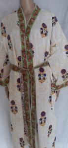 High Quality Design Kimono Gown Kaftan Night Beach Cover <b>Long</b> Maxi Ethnic Swim <b>Dress</b> Hand Block Print Tunic Robes One Plus Size - Product Image 2