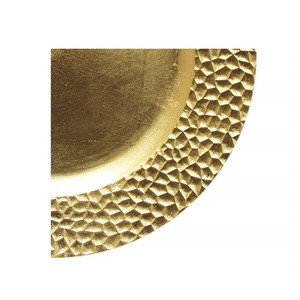 Borde martillado de metal dorado ecológico para placa de cargador Tipo de plato con diseño martillado único - Product Image 3