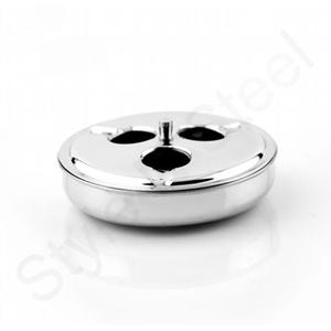 Cendrier Priya Cendrier en acier inoxydable Cendrier à cigares Cendrier rond de table en acier inoxydable au prix de gros - Product Image 3