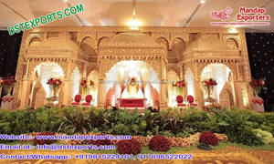 Escenario de Boda Musulmán con Forma de Media Luna, Elegante Escenario para Recepción de Boda, Escenario Abierto Exclusivo para Bodas en Noruega, Configuración de Escenario Abierto en Carolina del Norte - Product Image 3