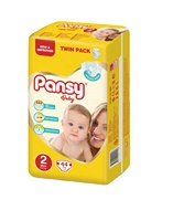 Couches jetables pour bébé PANSY MAXI, lot de 4, qualité supérieure, protection 3D anti-fuites, feuille arrière respirante, SAP importé, bande latérale sèche