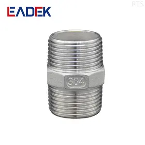 Factory Price 304 316 BSP NPT G BSPT Male Thread Casting Stainless Steel Hex Nipple