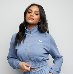 Conjunto de chándal de entrenamiento físico para gimnasio deportivo de Invierno para mujer con cuello levantado y logotipo frontal, ropa de calle de tela polar, traje para correr - Product Image 3