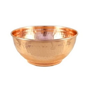 Frutero de cobre martillado de diseño admirable, de calidad premium, forma redonda, para servir alimentos, para proveedor mayorista. - Product Image 1