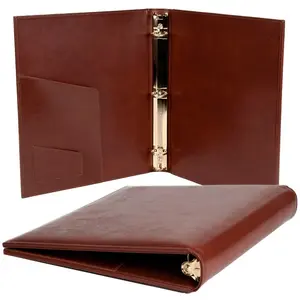 Pad-folio Folder Faux Leather Folder 3 Ring Binder Storage Clipboard mit bereitstellung zu halten A4 Size dokumente