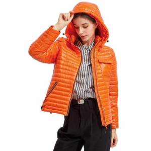 แจ็กเก็ตขนบับเบิ้ลหนาสำหรับผู้หญิงเสื้อโค้ทหนังวัวตัวสั้นผ้าฝ้ายดีไซน์ระบายอากาศขนาดพิเศษสำหรับฤดูใบไม้ผลิ2021 - Product Image 2