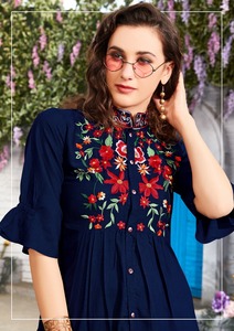 Fantaisie Tops Dames Coton Rayonne Femmes Dernier Design De Mode Prêt À Porter Bas Prix Robe Indienne En Gros Ethnique - Product Image 5